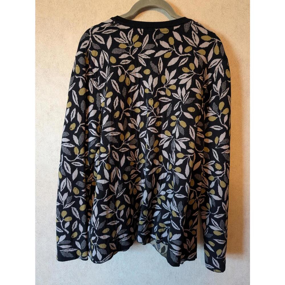 GUDRUN SJODEN Citro black gray lemon cardigan sz XL - Picture 5 of 5